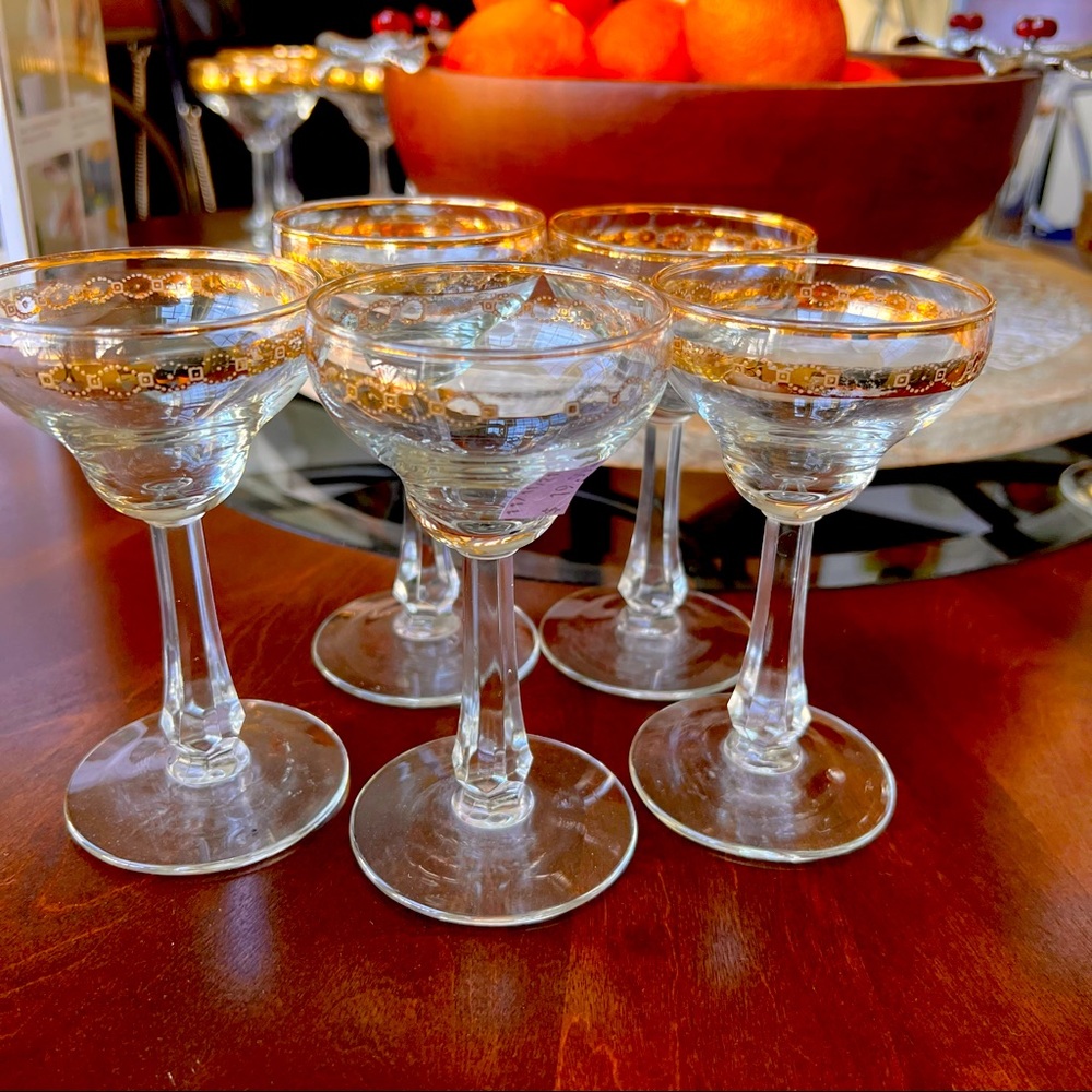 Vintage Stemware five pieces